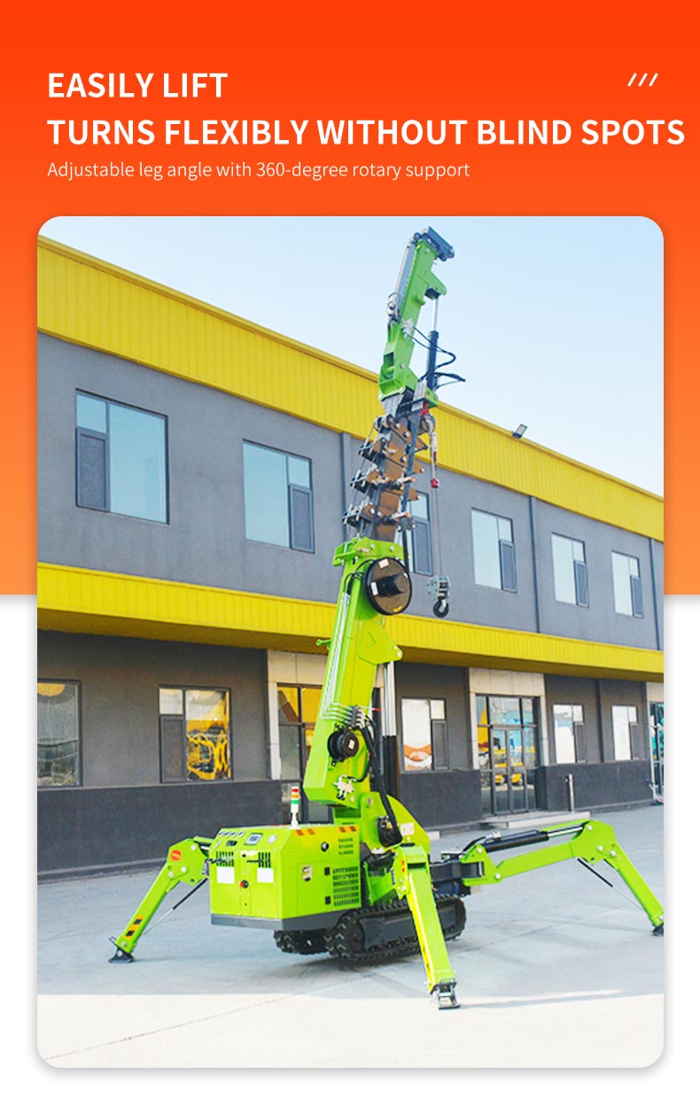 Компактный гусеничный телескопический кран-манипулятор с дистанционным управлением