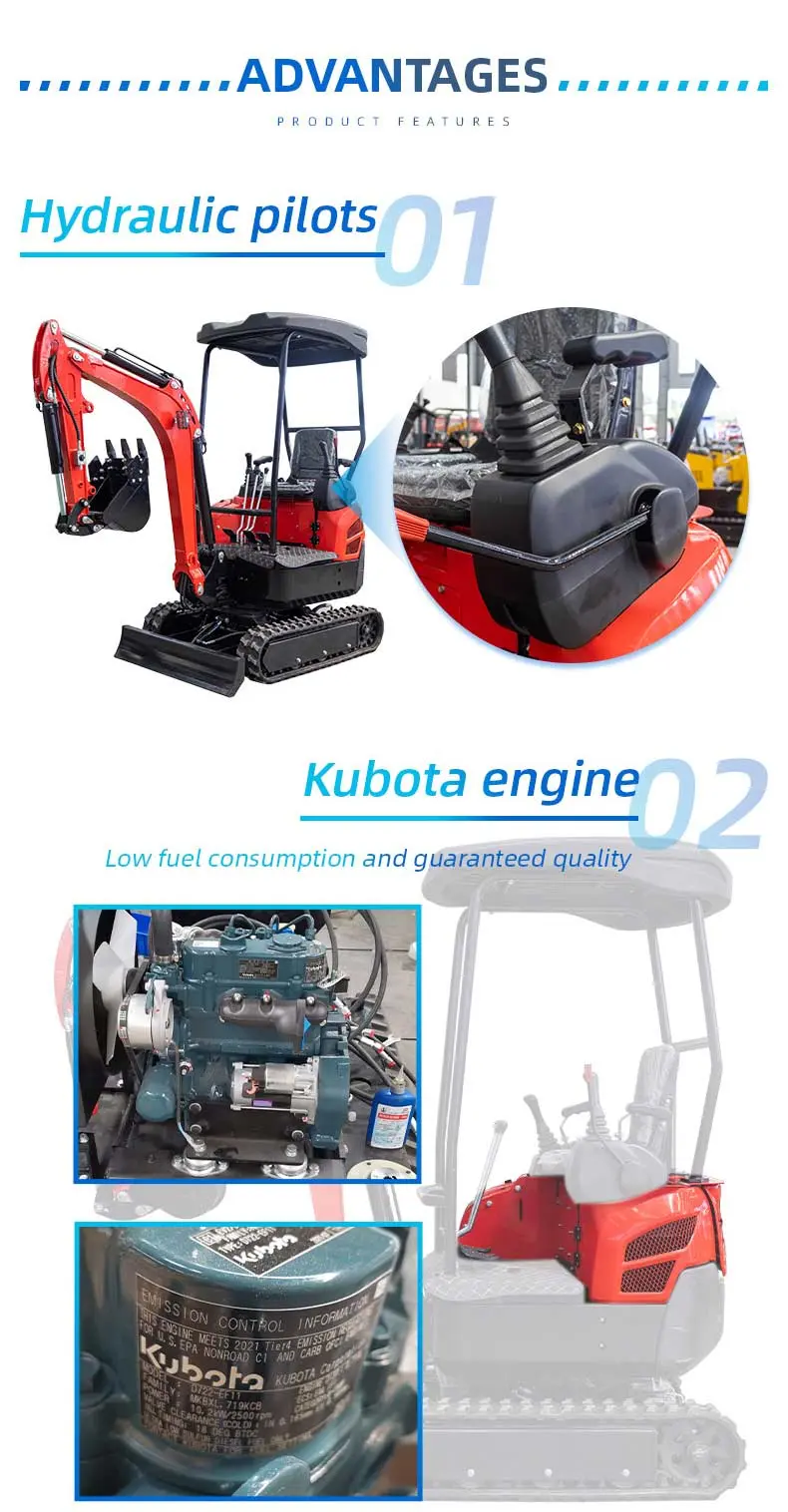 CNM-16 CE/EPA Mini Hydraulic Excavator small digger machine with Kubota engine CNM-16 CE/EPA Mini Hydraulic Excavator small digger machine with Kubota engine
