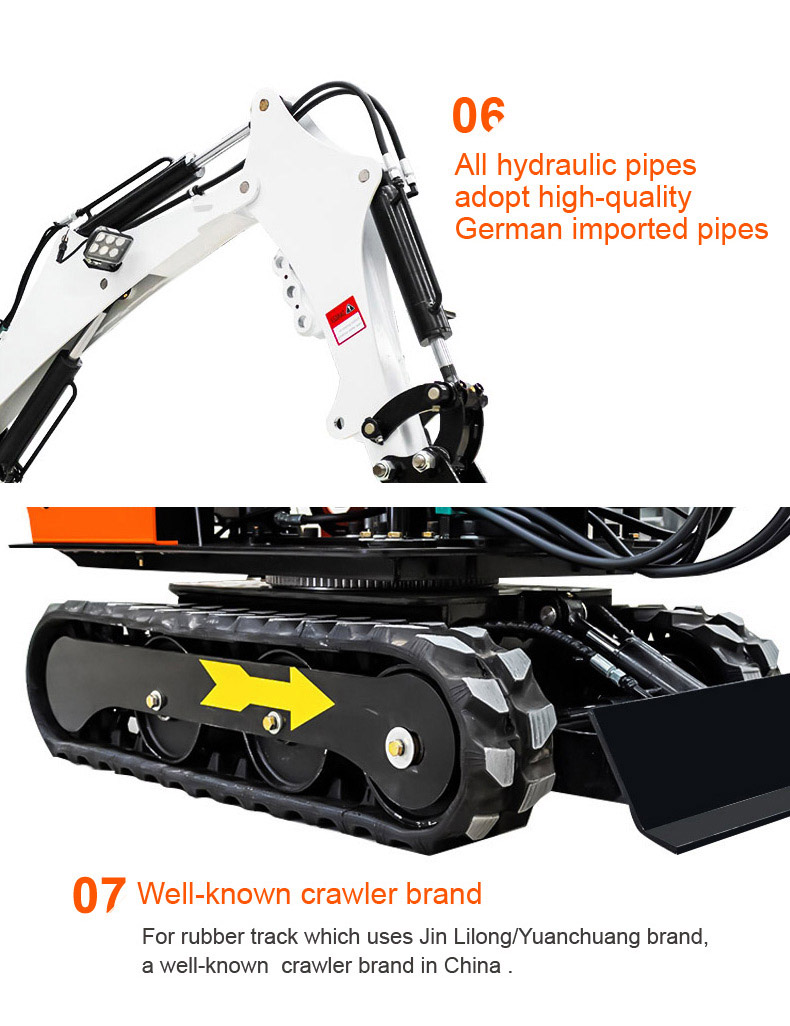 0,8-тонный мини-экскаватор для сада