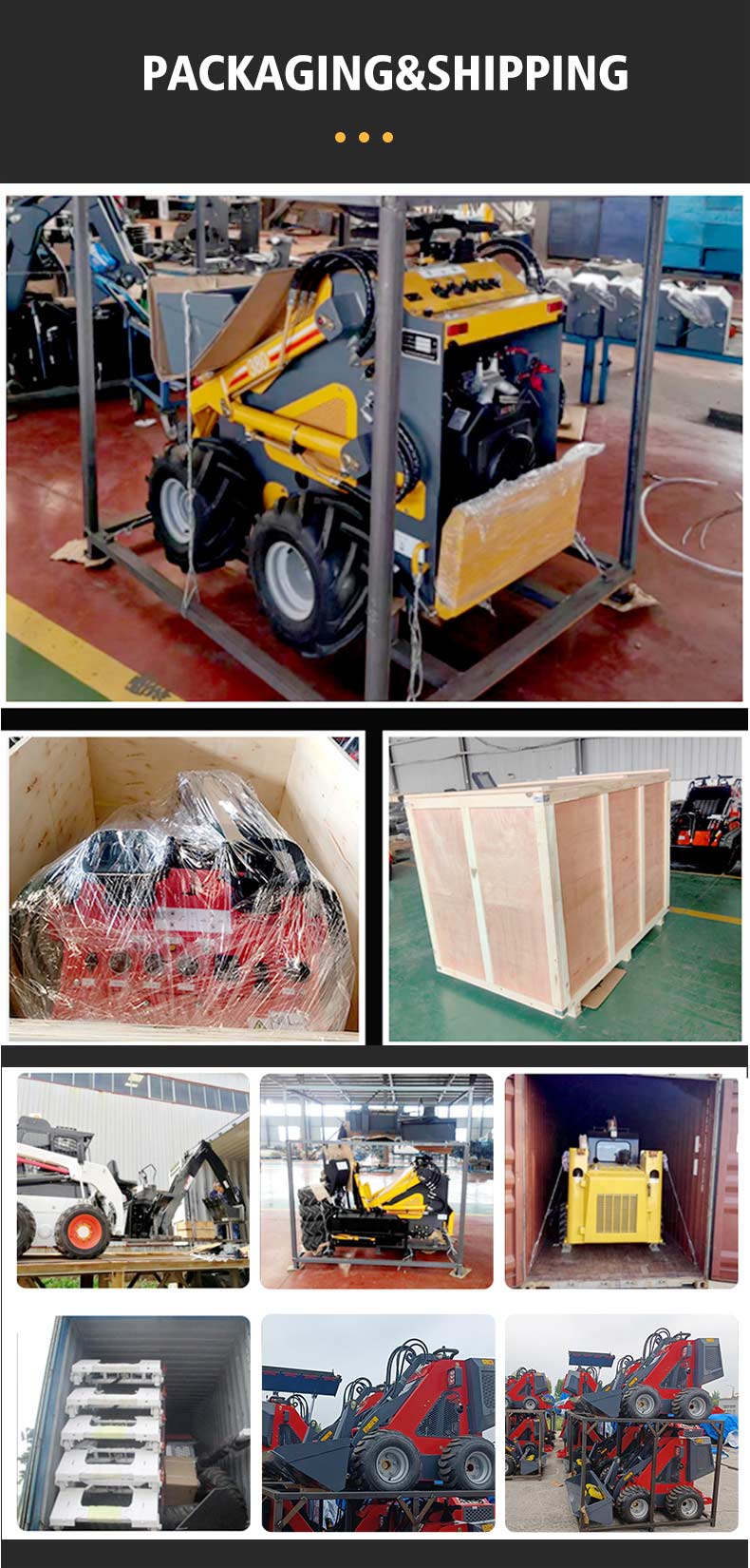 Многофункциональный небольшой мини-погрузчик с ковшом