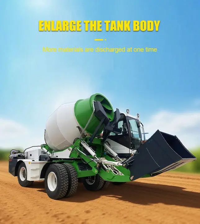 High-Efficiency Concrete Mixer with Durable Mixing Drum