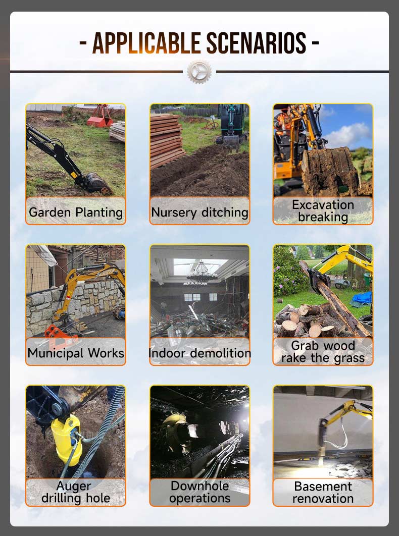 حفار صغير حفار صغير مع ذراع الرافعة المتأرجحة