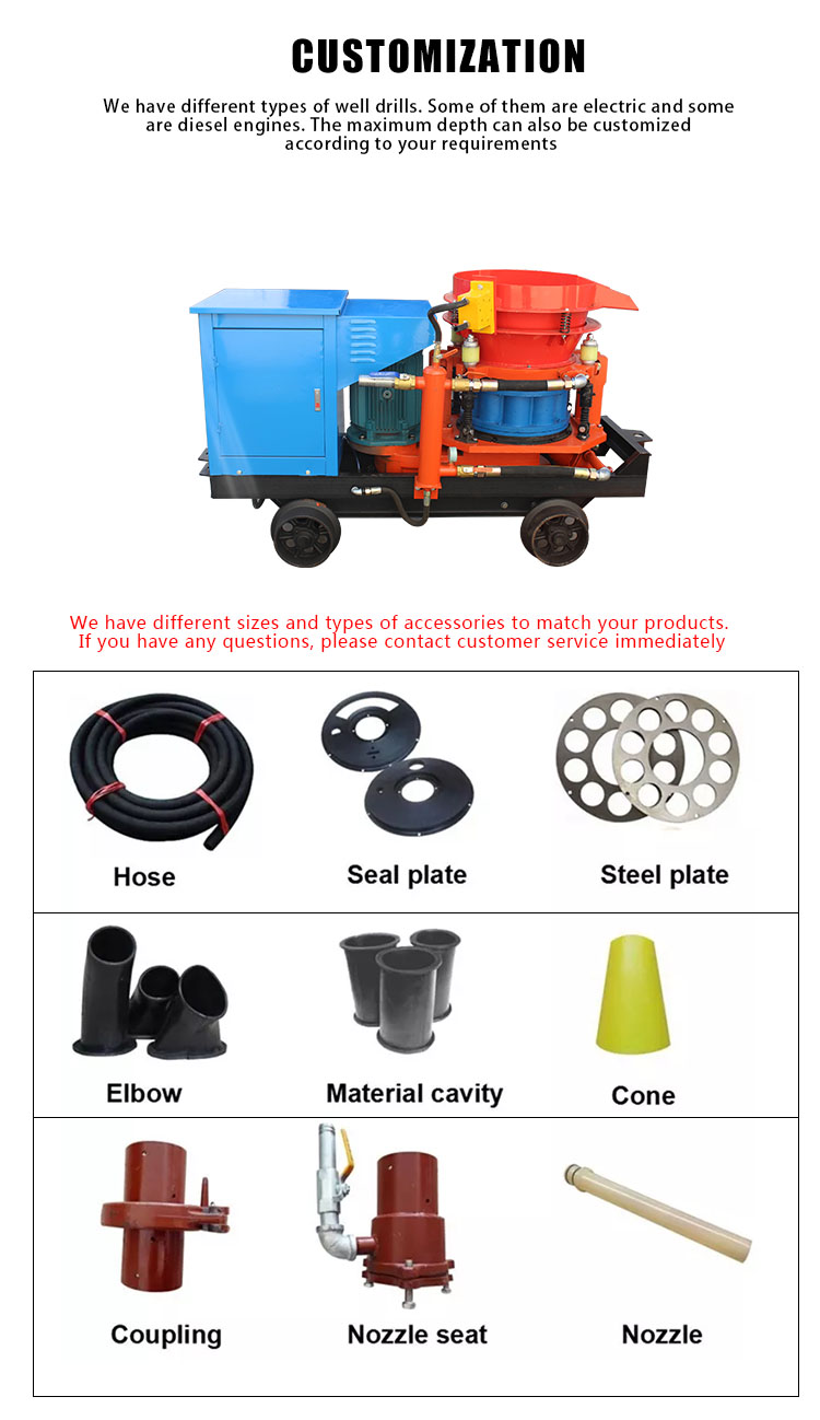 Машина для торкретирования цементного раствора с высоким давлением нагнетания
