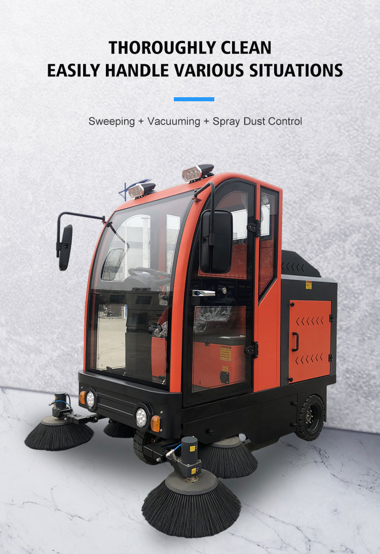 Wielofunkcyjna elektryczna zamiatarka do podłóg. Zamiatarka drogowa