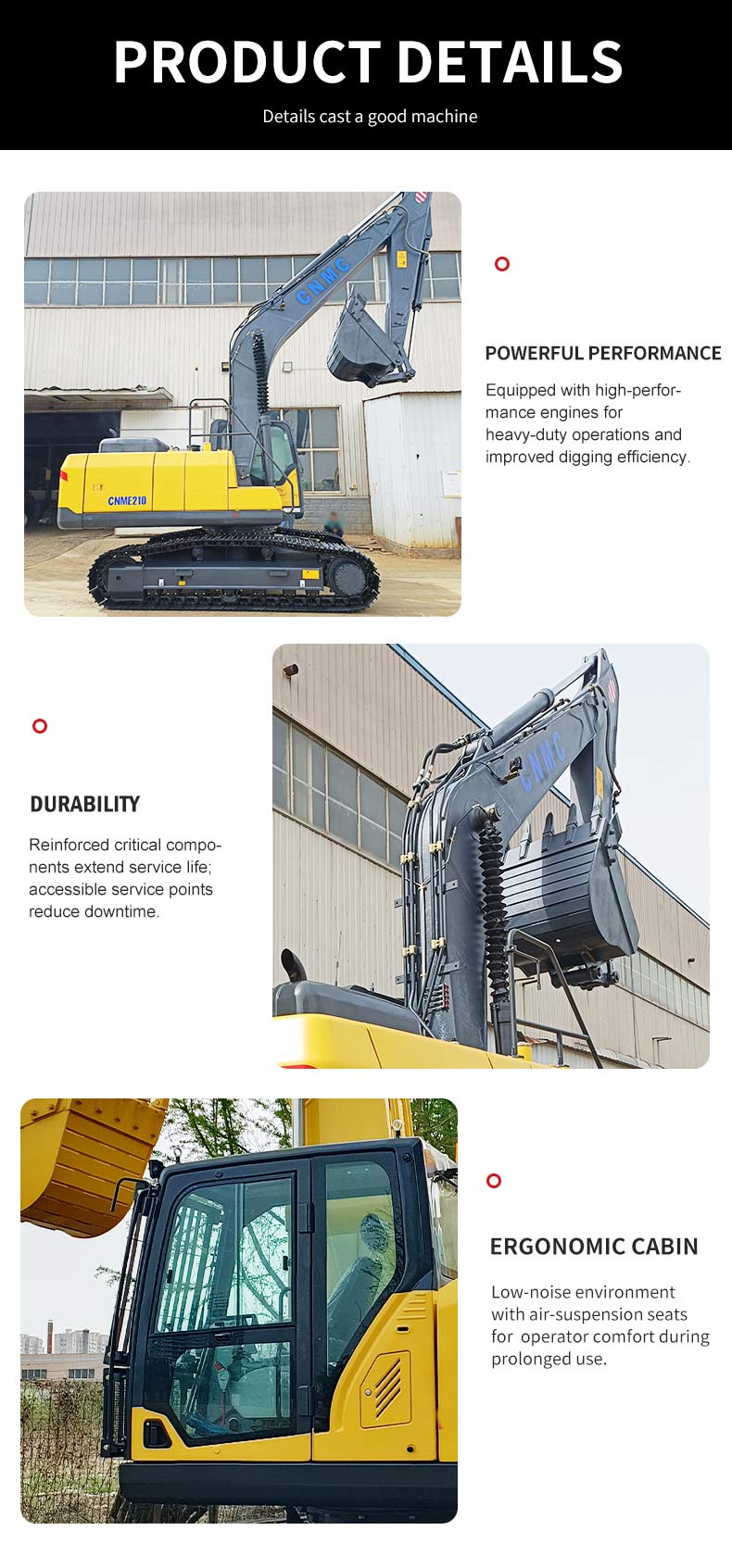 Новый 33т/35т/37,5т тяжелый гусеничный экскаватор большой грузоподъемности